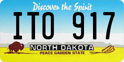 ND license plate ITO917