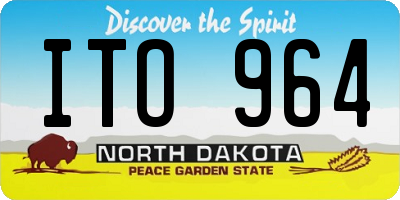 ND license plate ITO964