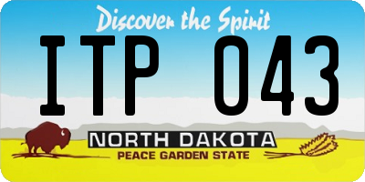 ND license plate ITP043