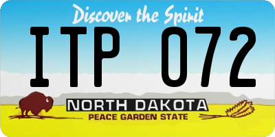 ND license plate ITP072