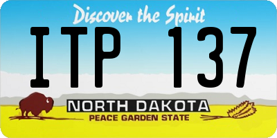 ND license plate ITP137