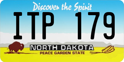 ND license plate ITP179