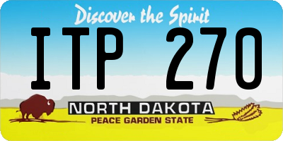 ND license plate ITP270