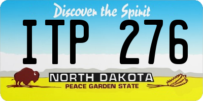 ND license plate ITP276