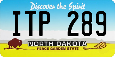 ND license plate ITP289