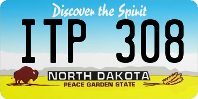 ND license plate ITP308