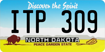 ND license plate ITP309