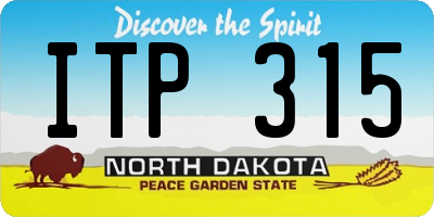 ND license plate ITP315