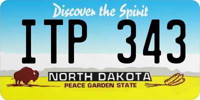 ND license plate ITP343