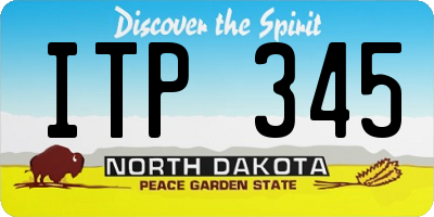 ND license plate ITP345
