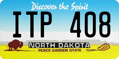 ND license plate ITP408
