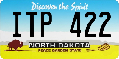 ND license plate ITP422