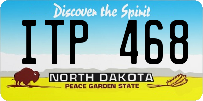 ND license plate ITP468