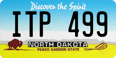 ND license plate ITP499