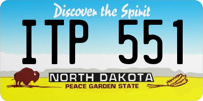 ND license plate ITP551