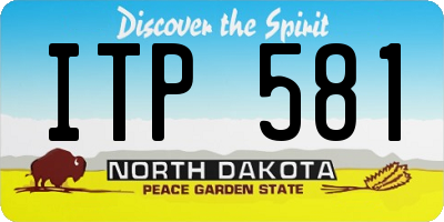 ND license plate ITP581