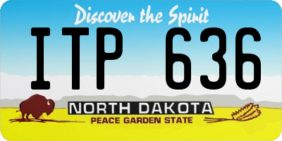 ND license plate ITP636