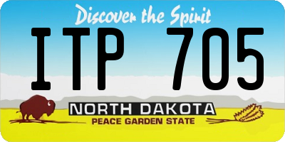 ND license plate ITP705