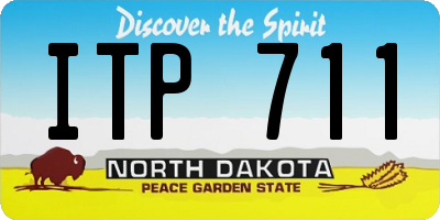 ND license plate ITP711