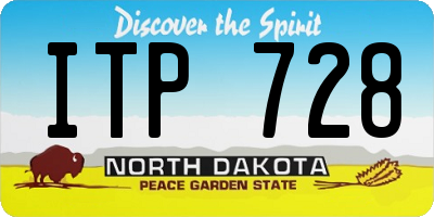 ND license plate ITP728