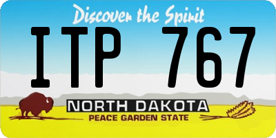 ND license plate ITP767