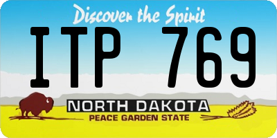 ND license plate ITP769