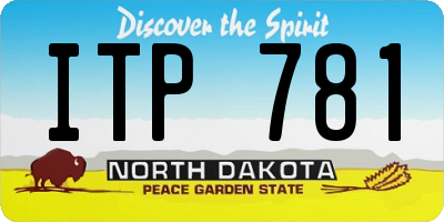 ND license plate ITP781