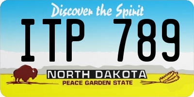 ND license plate ITP789