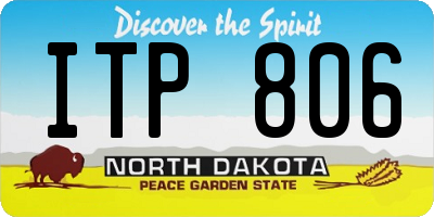ND license plate ITP806