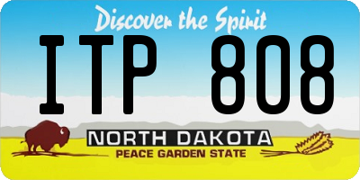 ND license plate ITP808