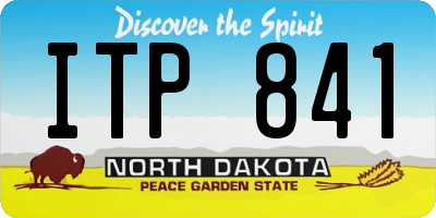 ND license plate ITP841