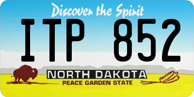 ND license plate ITP852