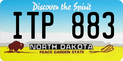 ND license plate ITP883