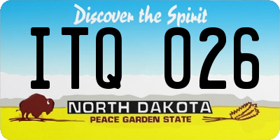 ND license plate ITQ026