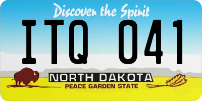 ND license plate ITQ041