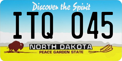 ND license plate ITQ045