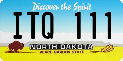 ND license plate ITQ111