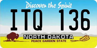 ND license plate ITQ136