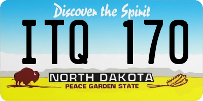 ND license plate ITQ170