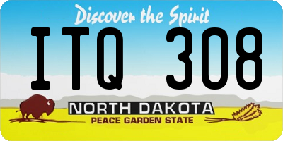 ND license plate ITQ308