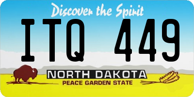ND license plate ITQ449