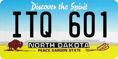 ND license plate ITQ601