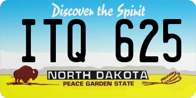ND license plate ITQ625