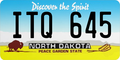 ND license plate ITQ645