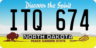 ND license plate ITQ674