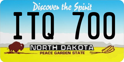 ND license plate ITQ700