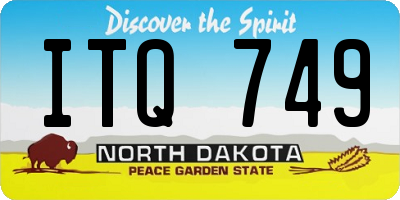 ND license plate ITQ749