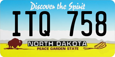 ND license plate ITQ758
