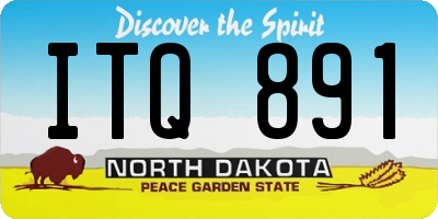 ND license plate ITQ891