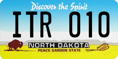 ND license plate ITR010